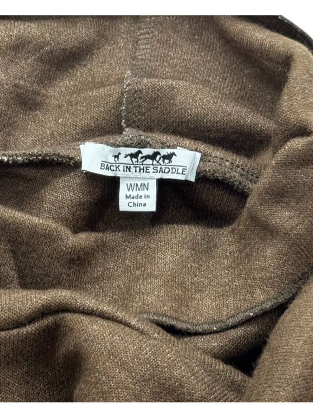 Back in the Saddle Bluff Trail Turtleneck Fringed Poncho Armholes Pocket One Sz - Picture 8 of 11